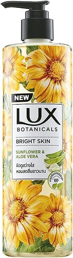 Botanicals Body Wash, Sunflower & Aloe Vera, Shower Gel for Women, 100% Natural Extracts, Gives Bright Skin, Paraben Free, 450 ml