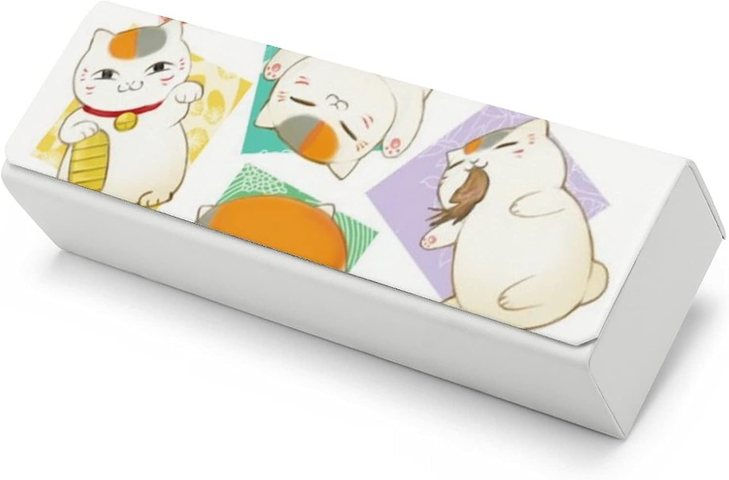 夏目友人帳 ニャンコ先生 猫 メガネケース 眼鏡ケース ハード眼鏡 コンパクト 多用途ケース メガネボックス Zarker アクセサリーケース 超激得sale アニメ レザー 高級 軽量 グッズ かわいい キャラクター おしゃれ