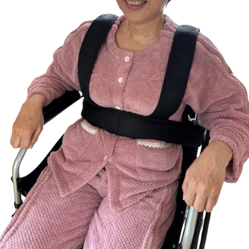 国内介護ブランド 車椅子用シートベルト チョキ型 肩ベルト 固定ベルト 安全ベルト 転倒・転落防止 調節可能 締め付け感なし 簡単装着 耐久 安心 ブラック