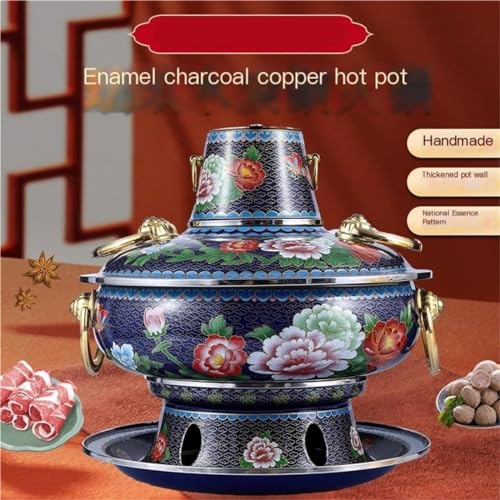 Olla china de cobre para hotpot 36 cm miniatura 3