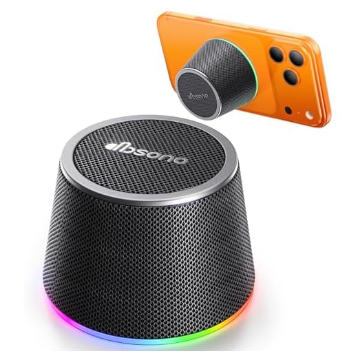 dbsono Stocking Stuffers for Teens Men Women: White Elephant Gifts for Adults, Portable Bluetooth Speaker with Color Light Phone Stand, Christmas Birthday for Boy Girls Trendy Stuff Gadget