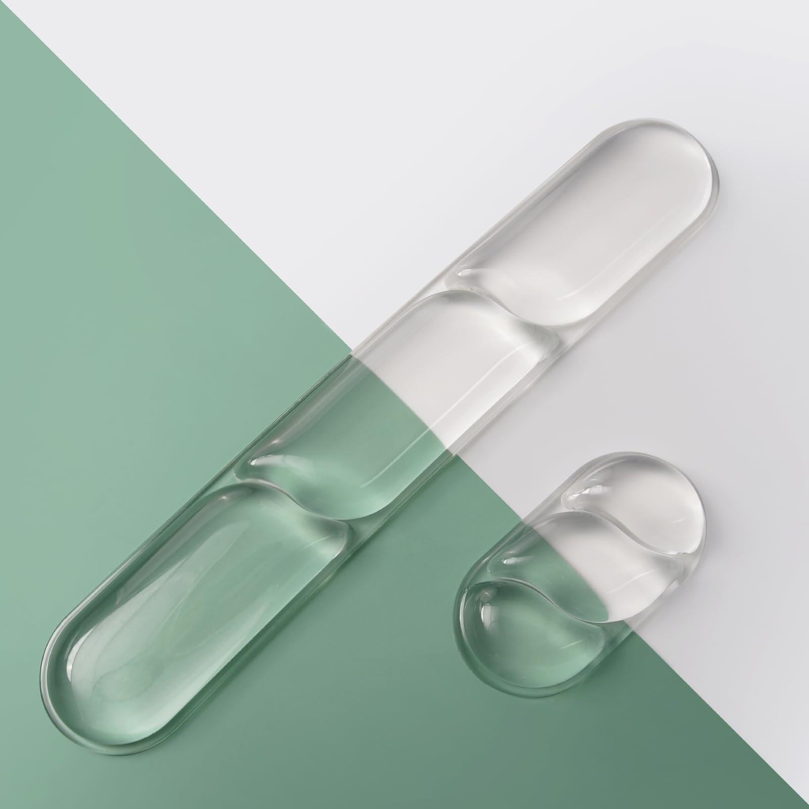 TECKNET Clear Gel Wrist Rest for Computer Keyboard Ergonomic Gel Keyboard Wrist Rest Set for Typing Pain Relief