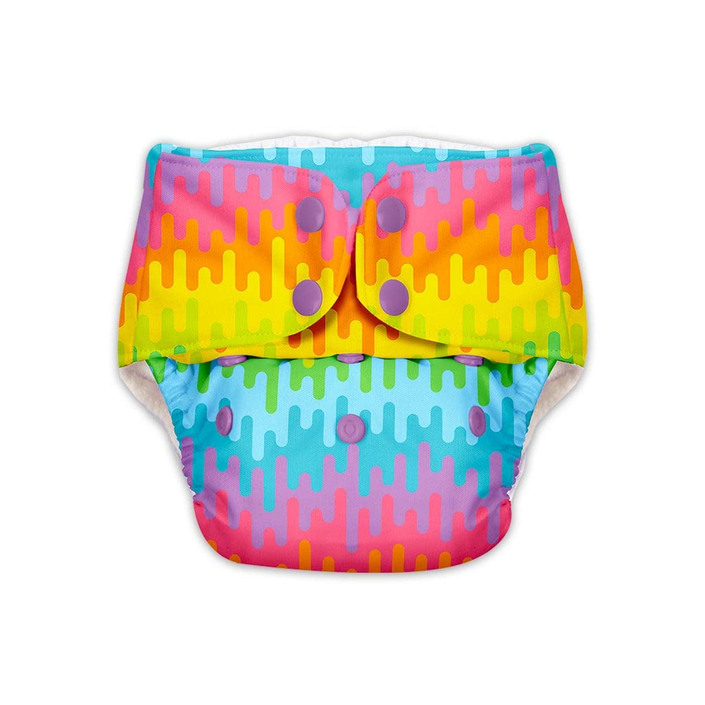 BASIC Reusable Cloth Diaper for babies 0-3 Years | Freesize Adjustable, Washable and Reusable Cloth Diaper for babies | Outer Shell only | (WITHOUT dry feel pad /soaker / insert) (Rainbow)-image-11
