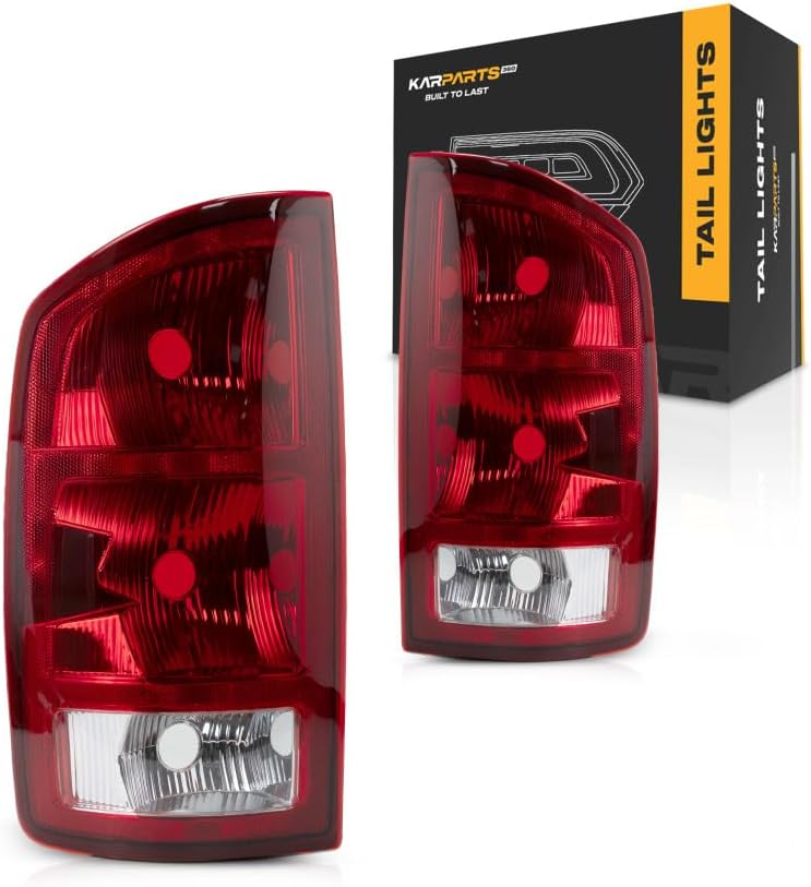 CarLights360 For 2002 03 04 05 2006 Dodge Ram 1500/2500/3500 Tail Light Driver and Passenger Side DOT Certified CH2800147, CH2801147 - Replaces 55077347AF, 55077348AF ;R1500 Mega Cab