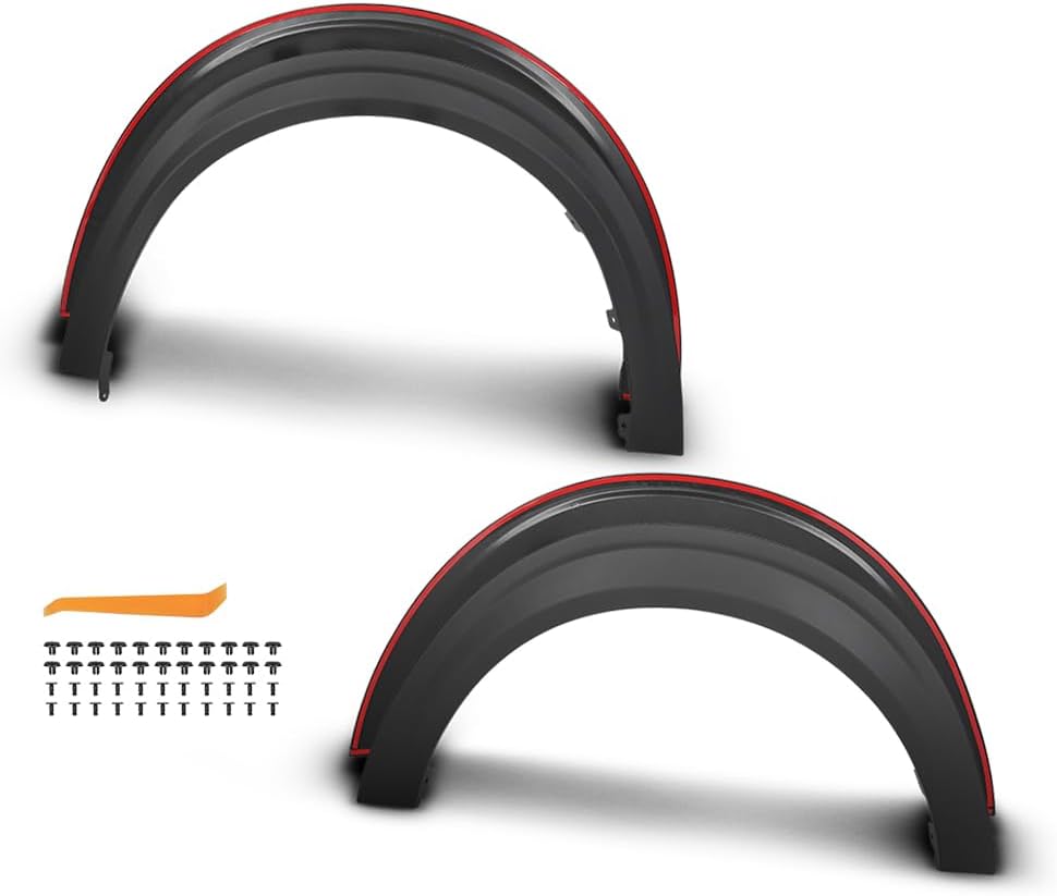 ANDPLAY Front and Rear Wheel Eyebrow Accessories Fender Trim Fender Flares Compatible with Ford Maverick 2022 2023 2024 2025 4PCS Black