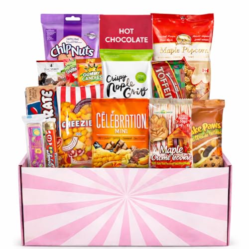 Canadian Snack Care Package - Variety Pack of Treats for Kids and Adults - Snack Box with Cookies,...