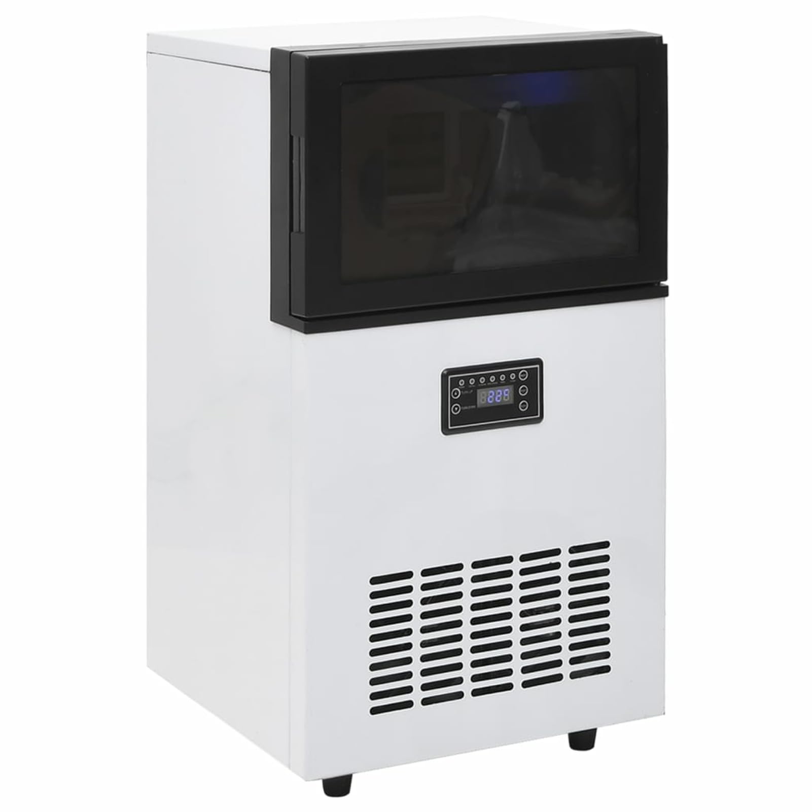 LAPOOH Macchina per Il Ghiaccio 420W 45 kg/24 h Nero Elettrodomestico Cubetti