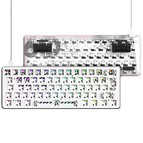 Pulsar Gaming Gears - Tastiera meccanica PCMK Gaming layout QWERTY UK Hot Swap 60% (barebone, bianco)