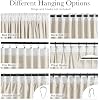 StangH Natural Linen Semi-Sheer Curtains – 84" Long, Back Tab, Cream, 2 Panels