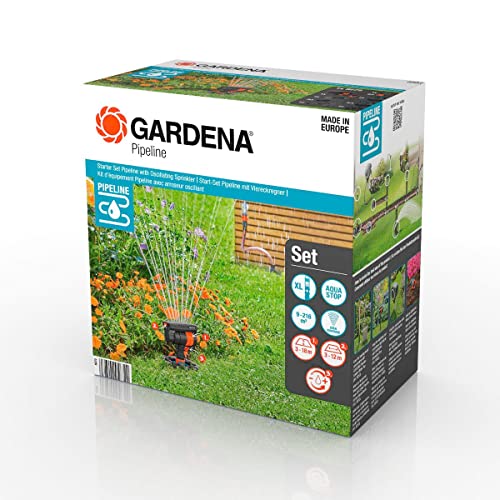 Gardena Sprinklersystem Start-Set Pipeline mit Viereckregner: Komplettset...