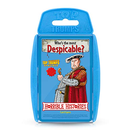 Top Trumps Horrible Histories Specials Card Game play with historys most despicable from King Henry VIII Cleopatra VII and Alexander the Great gift for ages 6 plus