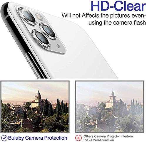 Image of for iPhone 11 /12 /12 Mini Camera Lens Protector Guard [Set of 2] Screen Tempered Glass High Definition Anti-Scratch /Dust Metal Ring Film Camera Lens Screen Protector-Blue