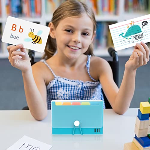 H4D 3X5 Index Card Case With 100 Ruled Index Cards And Dividers, Teal #TOP6