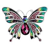 Material: Alloy + Strass KDSANSO Brosche Schmetterling, Pins Vintage Hochzeit Anstecker Brooch für Frauen Geschenk Schmuck Mütze Kleidung Zubehör Geburtstagsgeschenk Muttertag, 5 * 3.9cm