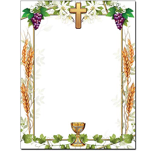 Papier à en-tête de communion pour imprimer vos livrets de messe et invitations à la maison