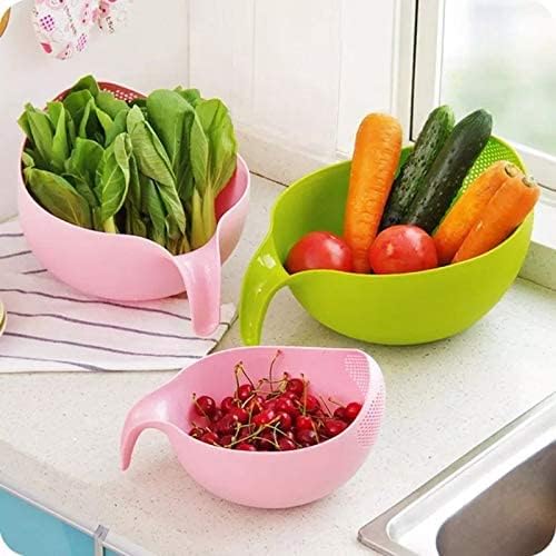 Miniatura 4 de Filtro de lavado de arroz, colador, colador, colador, fruta, verduras, cuenco, escurridor, herramientas de limpieza, kit de cocina para el hogar (S,