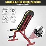 Klappbare Hantelbank, Multifunktion Trainingsbank Fitnessbank for Hause Gym, Verstellbare Schrägbank Flachbank für Ganzkörperübungen , bis 250kg belastbar, 6-Fach Rückenlehne verstellbar - 2