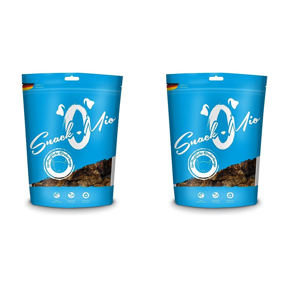 SnackOMio excelente pulmón de Ternera 250g, 1 Paquete (1 x 0,25 kilogramos) (Paquete de 2)