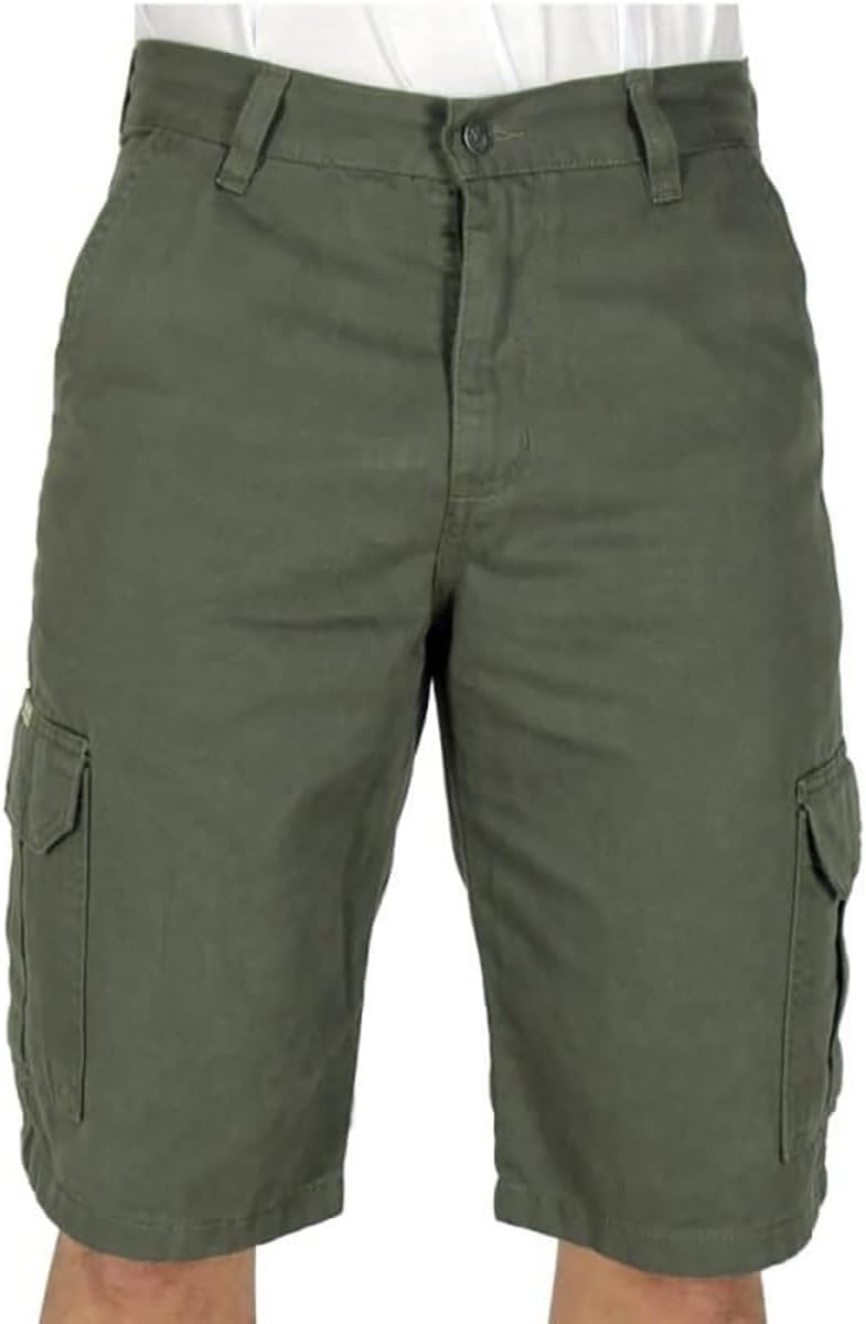 Bermuda De Sarja R7Jeans Masculina Modelo Cargo 100% Algodão Verde Bermuda De Sarja R7Jeans Masculina Modelo Cargo 100% Algodão Verde