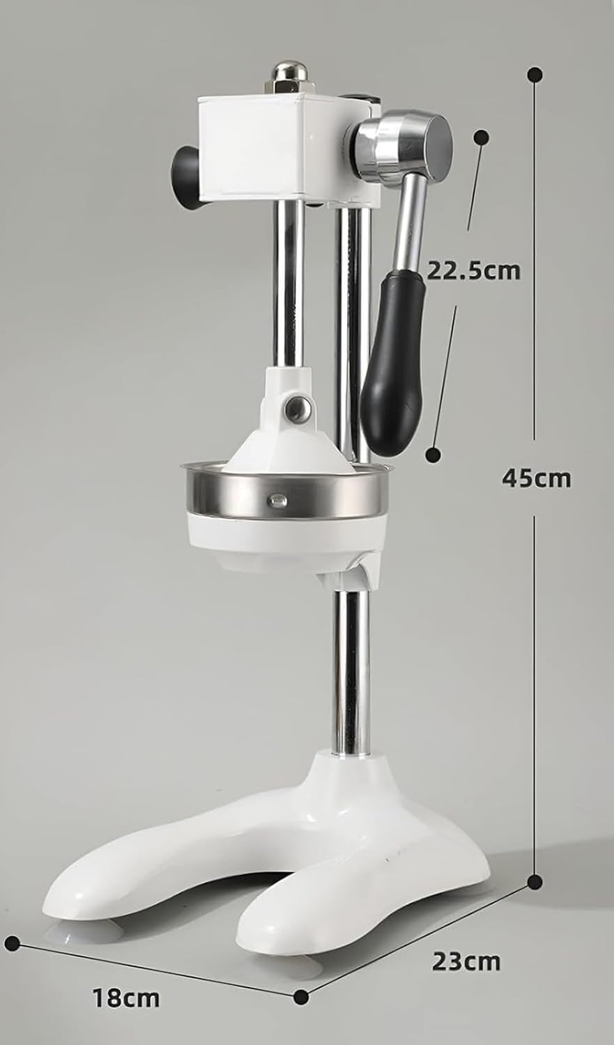 Stainless Steel and Cast Iron Lemon Squeezer, Heavy Duty Citrus Juicer Hand Press, Easy to Clean Countertop Lime Machine for Home and Kitchen