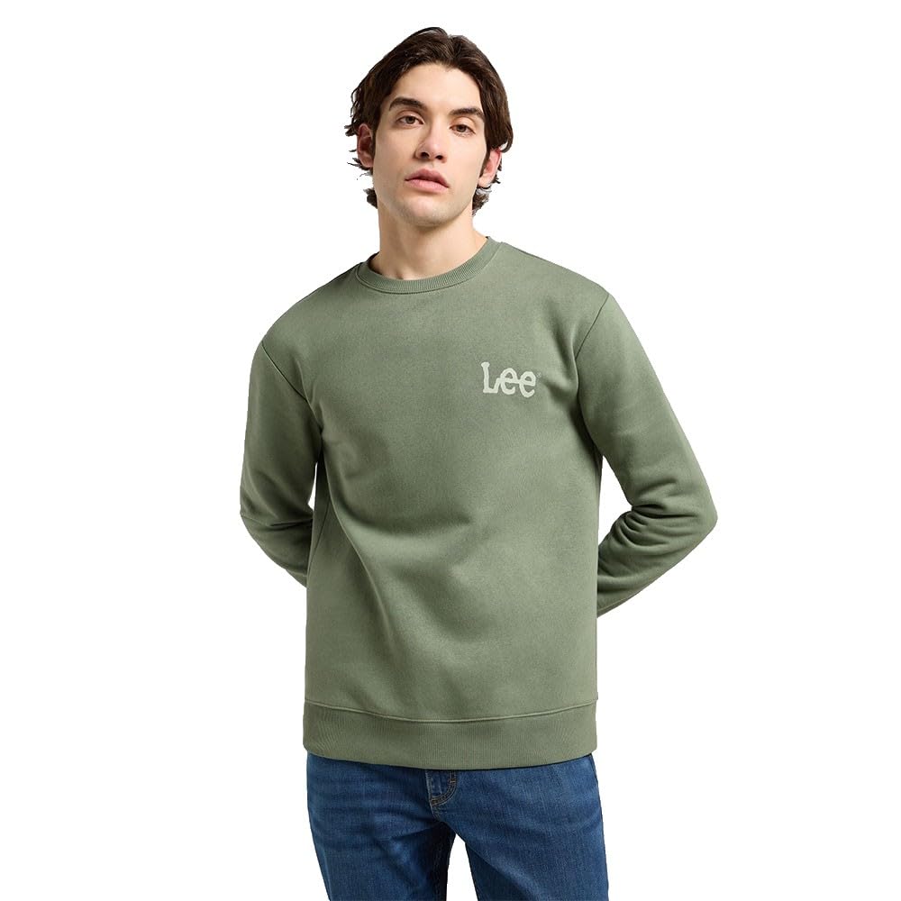 Lee Men's Wobbly SWS Sweatshirt, Olive Stone, XXL