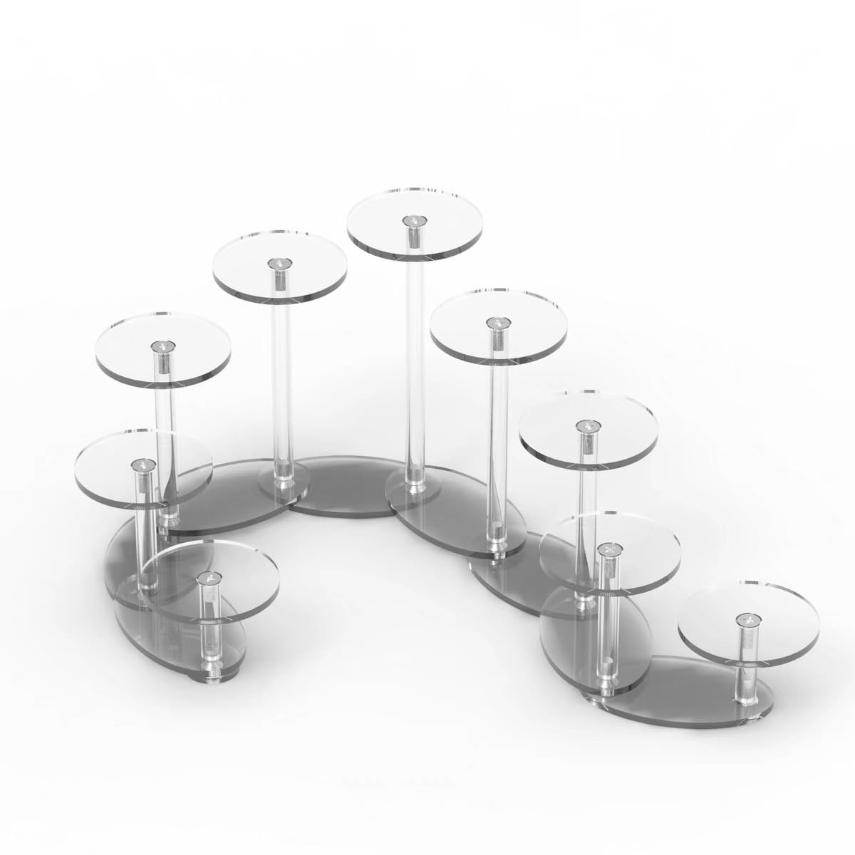 KFGISD, Display Rack Multi-level Display Rack Round Table Cosmetic Nail Polish Display Rack ,Display Stands(Clear,5 Tier)