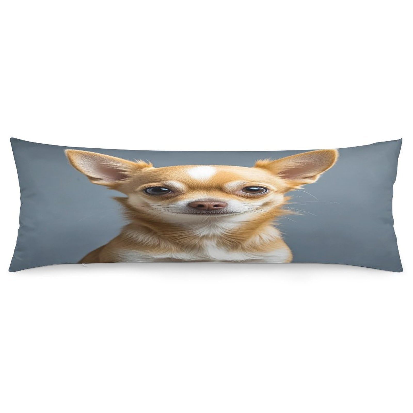 Cute Chihuahua Pillowcase Decorative Long Body Pillow Case Soft Breathable Body Pillow Cover Modern Large Pillowcase Cute Body Pillow Pillowcases for Bedroom Couch 18.9 X 53 Inch
