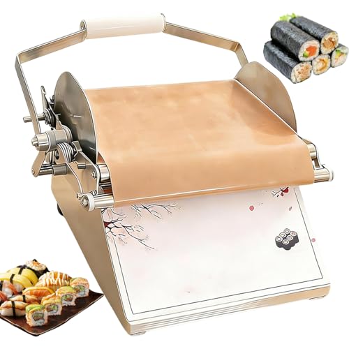 Máquina enrolladora de Sushi Redonda Manual, Kit Comercial para Hacer Sushi, Acero Inoxidable Antiadherente y fácil de Limpiar, para Cocina, Restaurante, Uso de Buffet