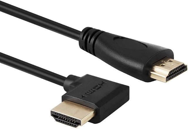 Bolongking HDMI Cable,90 Degree Gold Plated High Speed HDMI Male to Male Left Angle Cable 60Hz, 4K 2K (M/M Left-Right) (0.5m)