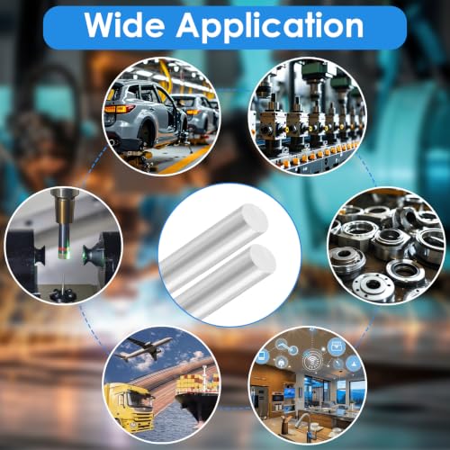 Image of 10PCS 1 /2 Inch Solid Round Aluminum Rod, 6061 T6 Aluminum Bar Stock, 13 inch Long Aluminum Round Stock for Industrial, DIY Craft, New Lathe Bar