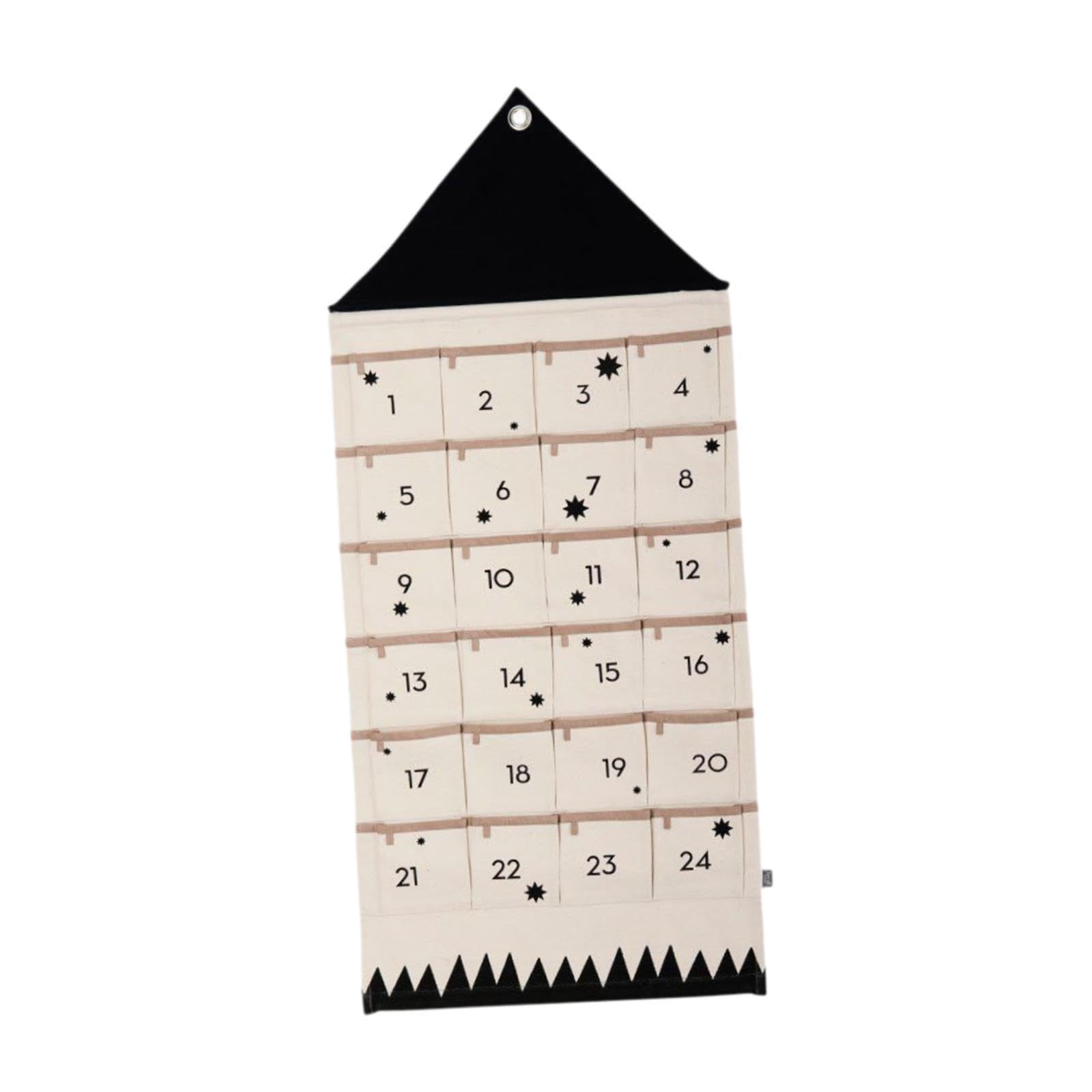 Qianly Adventskalender mit Taschen, 24 Tage Organizer für Wohnheim, Wohnzimmer