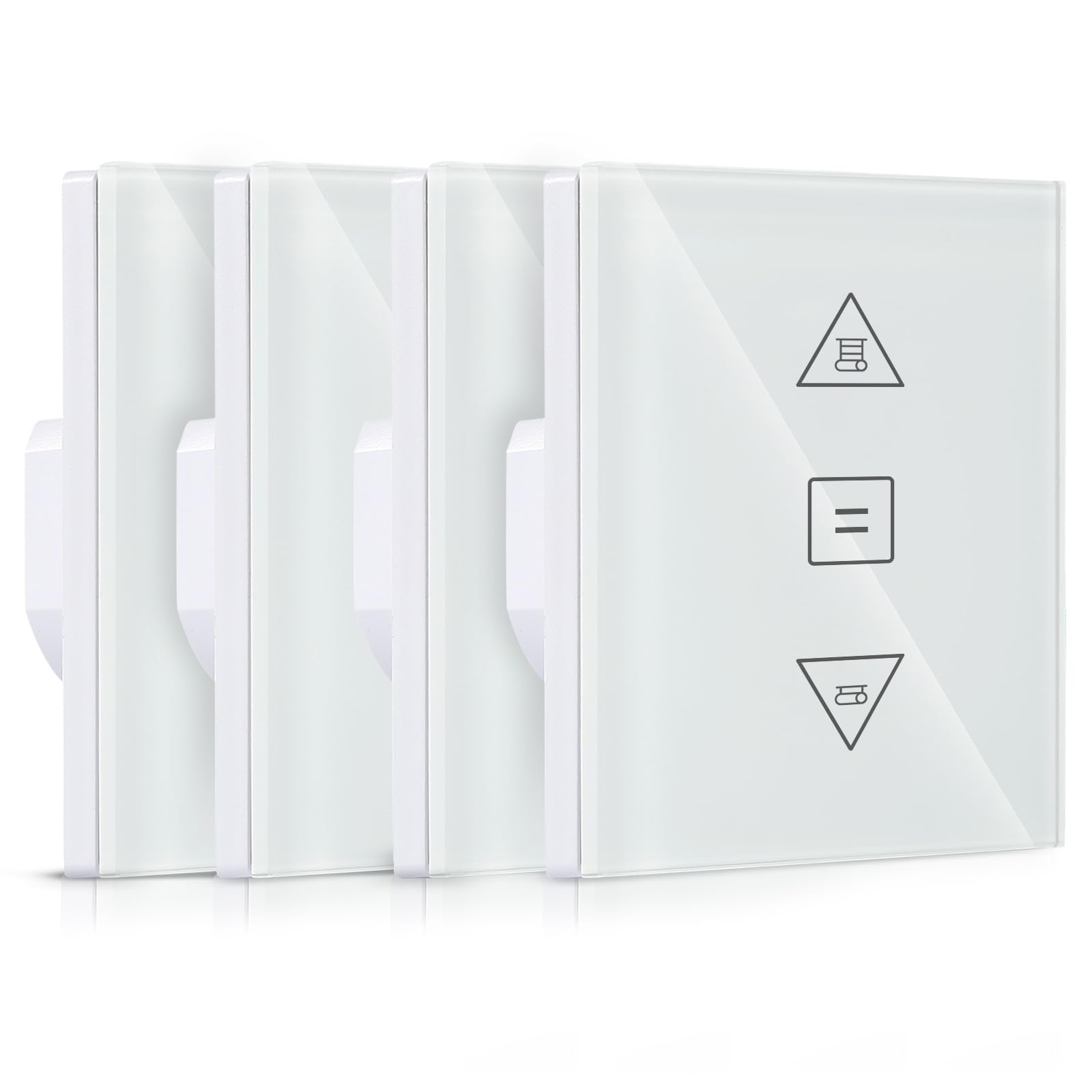 Rolladenschalter Unterputz,Wlan Jalousieschalter Kompatibel mit Alexa/Google Home/Smart Life App,86mm Rolladensteuerung Benötigt Nullleiter 4Pack