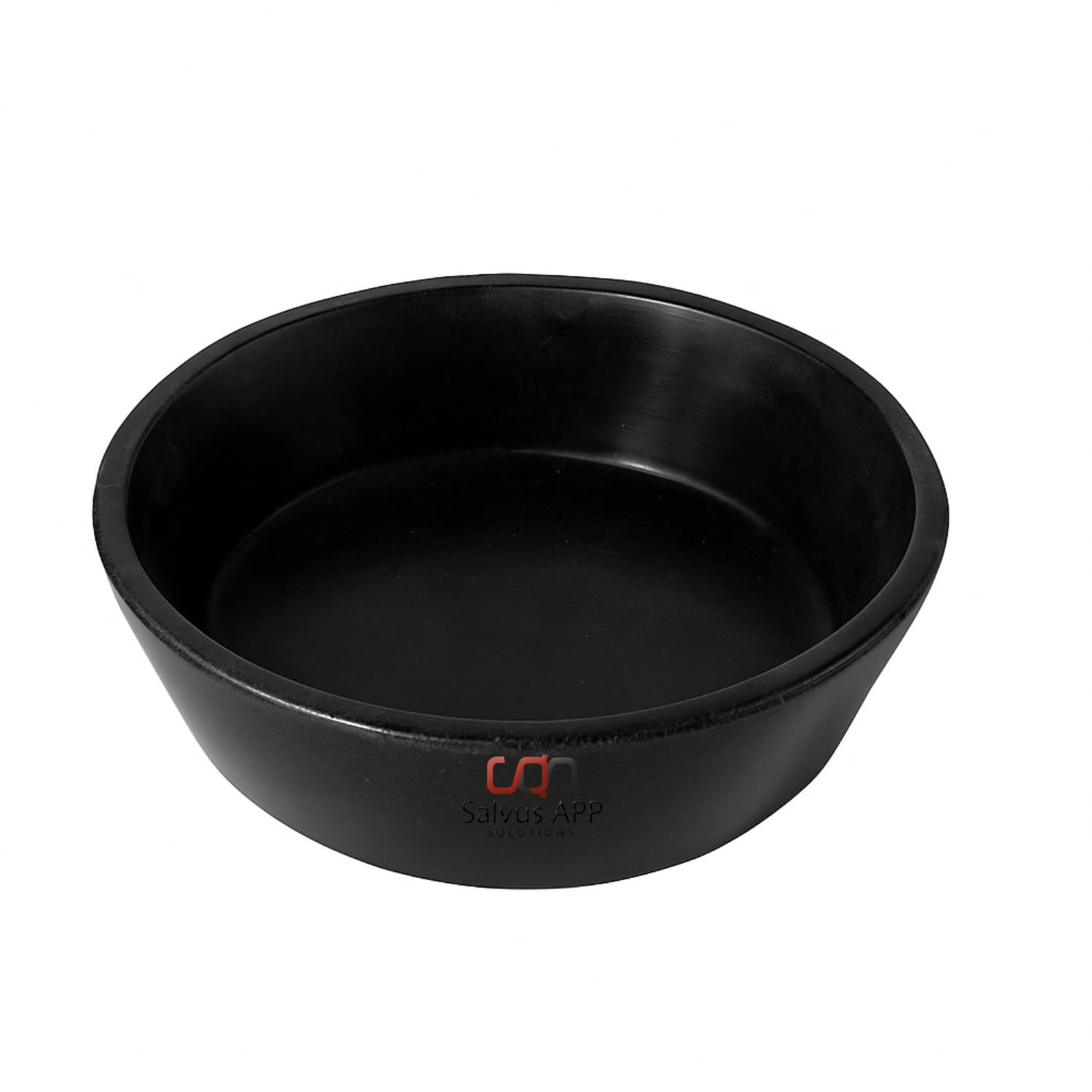 Salvus APP SOLUTIONS Black Marble Round Plate for Pooja, Utility & Decoration (1-pc, 4 INCH)