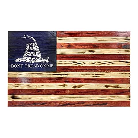 Rustic Blue Gadsen Flag Wall Art (Large: 22.5 x 40") Cover