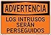 Vestil SI-W-23-D-LB-011-S TRESPASSERS WILL BE PROSECUTED/LOS INTRUSOS SER?N PERSEGUIDOS Warning Label, Vinyl, 0.011" Overall Size, 18.5" W x 12.5" H