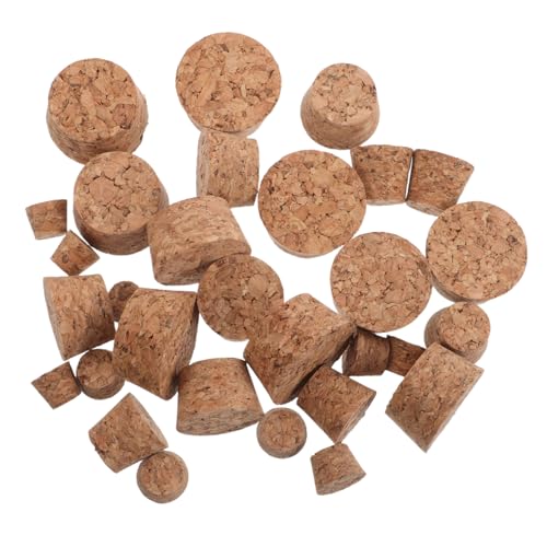 Cabilock 30pcs Tapered Wine Bottle Seals for DIY Craft Projects Beer Glass Jars Versatile Replacement Plugs for Wishing Bottles and More
