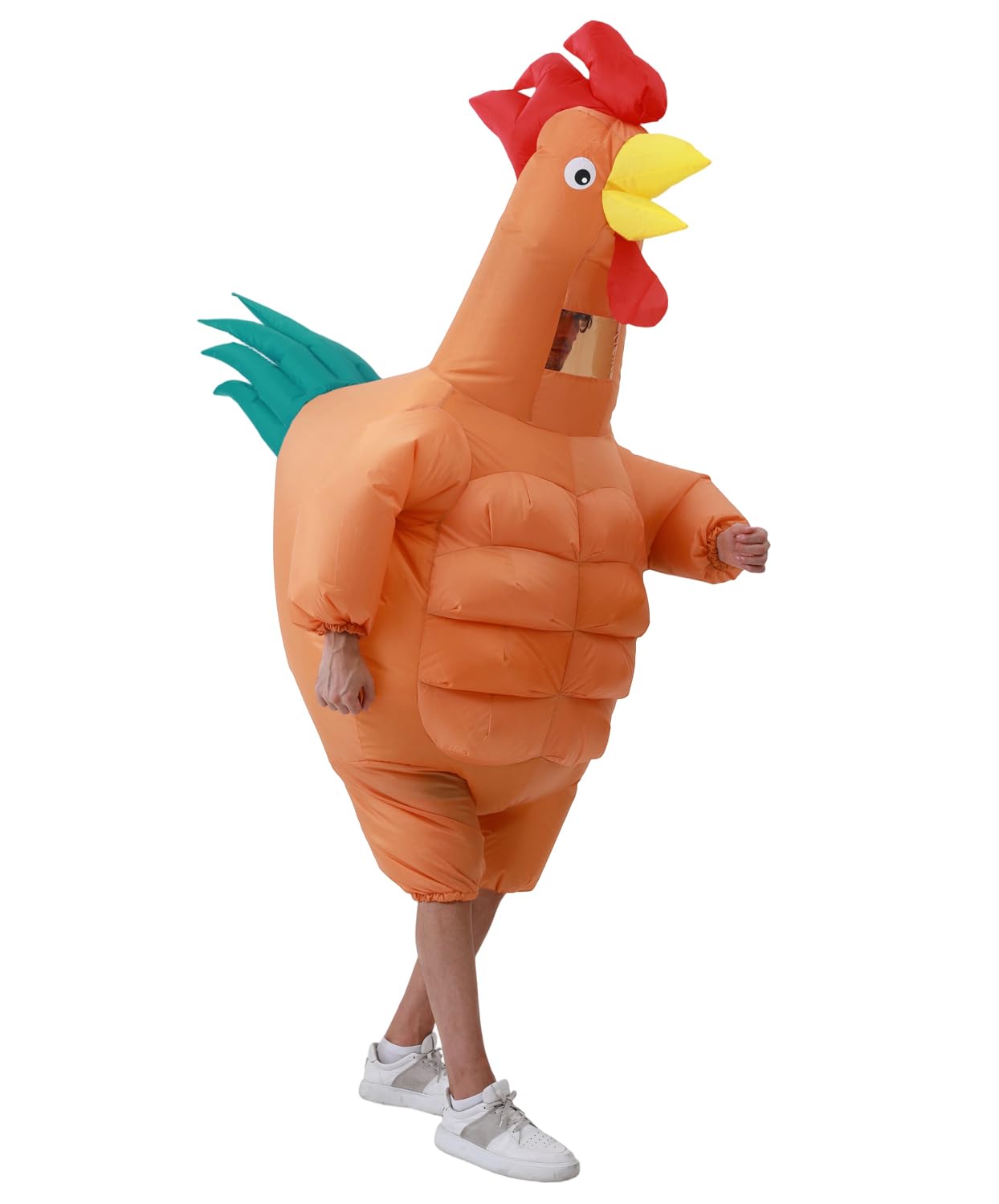RHYTHMARTS Disfraz Inflable de Pollo para Adulto - Disfraz de Gallo Hinchable