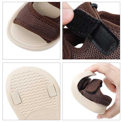 Image of MK MATT KEELY Unisex Kids Summer Slide Sandals Baby Comfort Anti-Slip Open Toe Adjustable Walking Beach Shower Shoes for Boys Girls