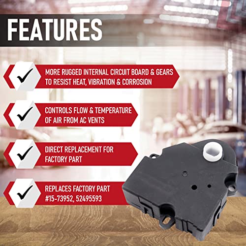 Image of HVAC Air Blend Door Actuator - Replaces 15-73952, 52495593, 89018374, 604-112 - Mode Door Actuator Compatible with Chevy, GMC, Cadillac & Hummer 2003-2014 Models - HVAC Heater Climate Control Actuator