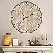EMAX HOME Large Wall Clock –30 Inch Farmhouse Clock -Extra Large 30 Inch Wood and Metal Wall Clock, Silent and Battery Operated for Living Room, Kitchen and Office Decor