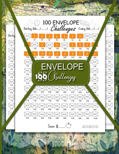 100 envelope challenges: Saving Tracker Journal For Men And Women |Easy And fun Way To Save $5,050 ,cash envelope wallet| Daily and Weekly Cash Savings Tracker