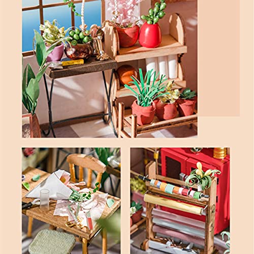 Kit fleur magasin modèle maison de poupée pour décorer un salon - 4