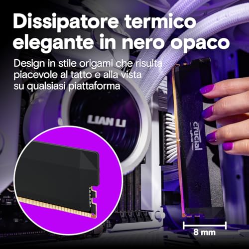 Pro RAM DDR5 32GB Kit (2x16GB) 6400MHz CL38, Overclocking Gaming, Intel XMP 3.0 / AMD EXPO, Memoria PC, Nero - CP2K16G64C38U5B - RAM - Immagine 4