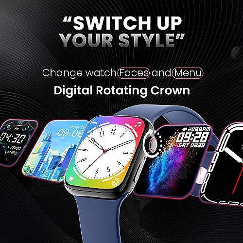 Image of Kratos SW15 Smart Watch for Men and Women with Bluetooth Calling, 1.85 inch HD Display, IP67 Water Resistant, Long Battery Life, 25+ Sport Modes,SpO2 & Health Monitoring, Smart Watch with 200+ Watch Face