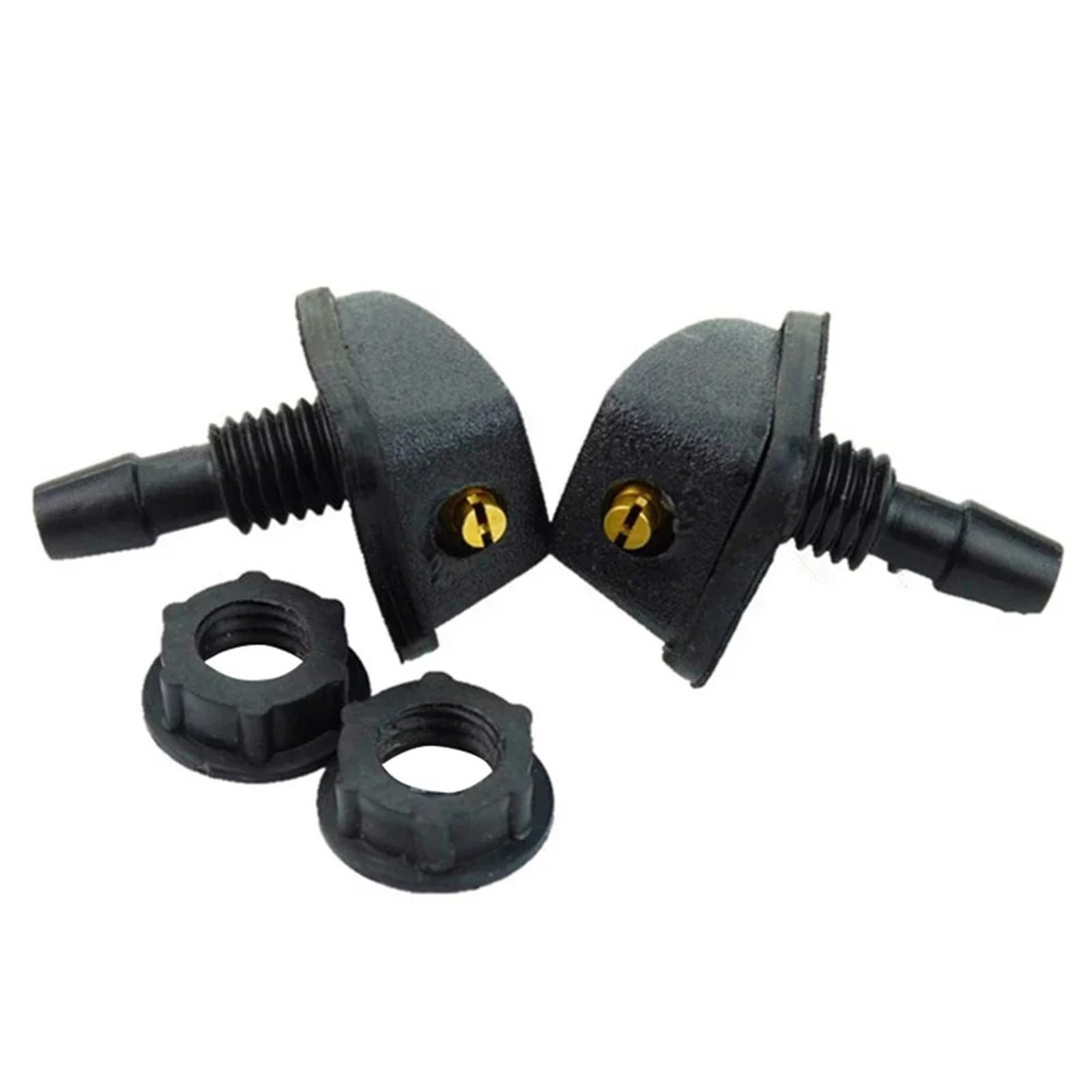 Mobhygct One Color Windscreen Washer Jets 2 Pcs Universal Adjustment Front Windshield Wiper Nozzle Jet Sprayer Kits Sprinkler Water Fan Spout Cover Washer Outlet