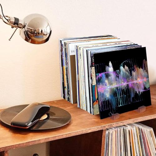 Soporte de madera para discos con marco de equilibrio para mesa 5