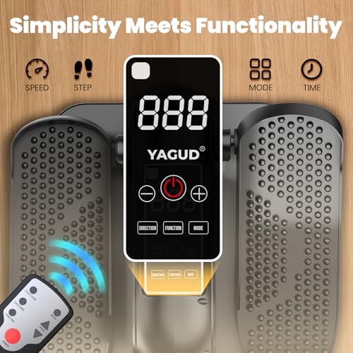 Yagud Under Desk Elliptical Machine, Elliptical Leg Exerciser as Seen on TV for Senior with Remote Control, Portable Quiet Electric Seated Pedal and 12 Adjustable Speed, Black - Image 6