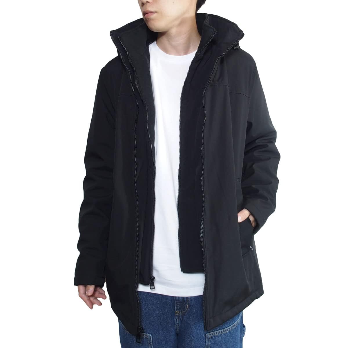 Mens Calvin Klein Men’s Water and Wind Resistant Hooded Coat from Fall Into Winter