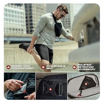 Vertx Everyday Tactical Fanny Pack + 100% Nylon Fanny Pack for Men and Women with CCW-Ready Design and Rapid Access Tab - Ranger Green - 2L