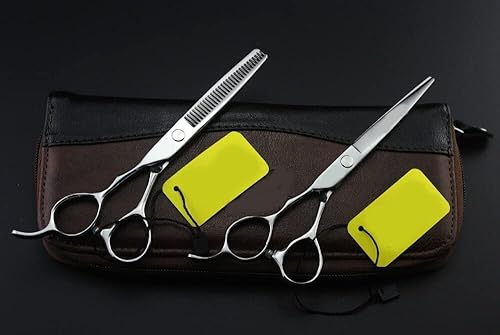 Miniatura 4 de Tijeras de corte de pelo, 5.5 pulgadas6 pulgadas de mano izquierda 440C de acero inoxidable recto tijera de corte de pelo, herramienta profesional